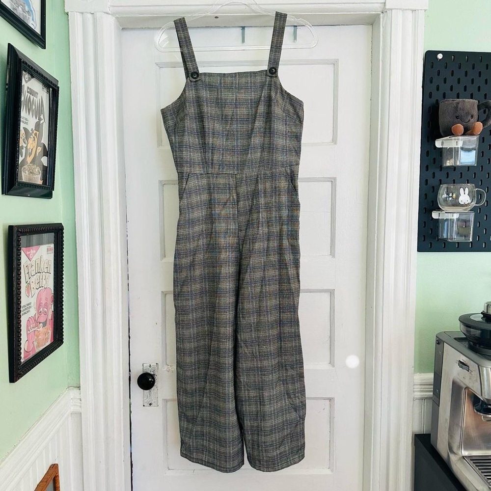 Plaid Patterned Jumpsuit